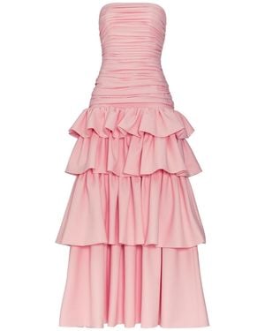 Justin Tong Elara Ruffle Dress - Pink