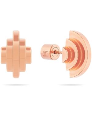 Meulien Multi Semicircle Geometric Stud Earrings - Pink