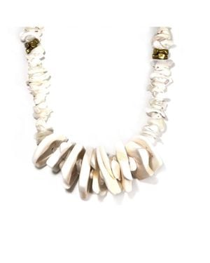 Rachel Nathan Neutrals Coral Bouquet Necklace - Metallic