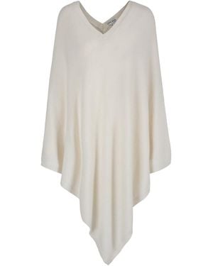tirillm Anine Big Cashmere Poncho- Off - White