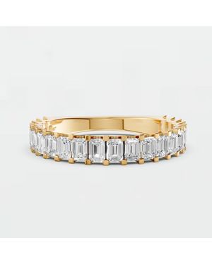 Aya Fine Jewelry Emerald Cut Lab Grown Diamond Eternity Ring For - Metallic