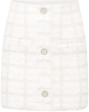 GOD SAVES QUEENS Executive Tweed Skirt - White