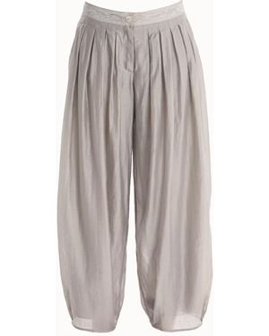 Lalipop Design Fluid Wide-Leg Tencel Blend Trousers - Grey