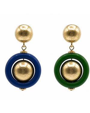 Michael Nash Jewelry Delaney And Earrings - Blue