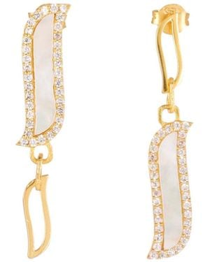 Lila Rasa Asymmetric Earrings - Metallic