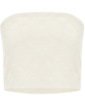 MARGOT VII Sky Nude Top - White