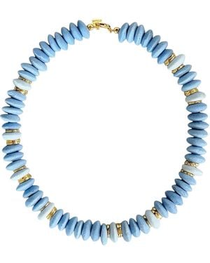 Firera Atelier Ashanti Glass Beads Necklace - Blue