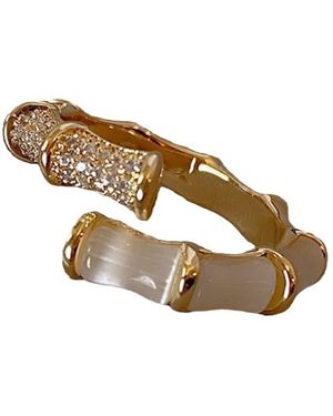 Jiaying Wang Wjy Studio London Bamboo Opal Ring - Metallic
