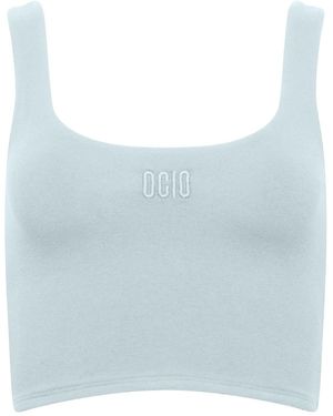 Ocio Leisurewear Double Scoop Tank - Blue