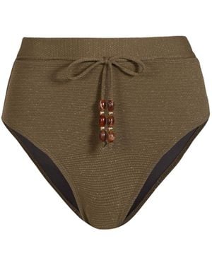 Change of Scenery Neutrals Belted Hi Waist Hi Leg Bottom - Multicolour
