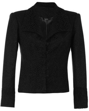 Luna Fashion House Tailored Lace Blazer, Jody - Black