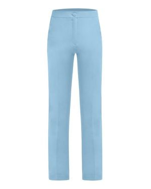 Tia Dorraine Tailored Straight-Leg Trousers, Light - Blue