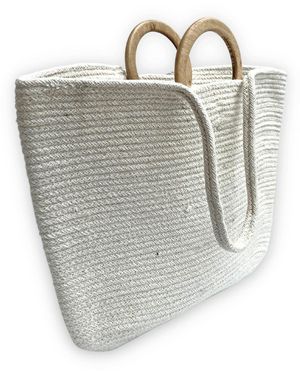 VIDA VIDA Neutrals Rope Beach Bag - Metallic