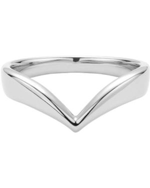 Vanhi Veda Plain Chevron Ring - Metallic
