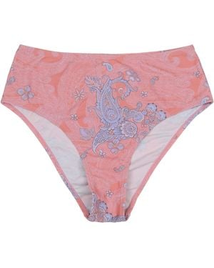 lords of harlech Henrietta Paisley Explosion Coral Swimsuit Bottom - Pink