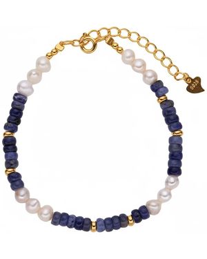 Angel Barocco Natural Pearl & Stone Bracelet - Blue