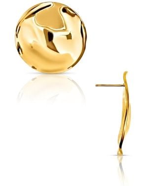 Ellie Vail Jewelry Callan Irregular Disc Earring - Metallic