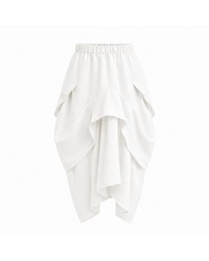 Lumina Eligma The Collar Linen Skirt - White