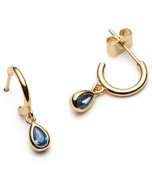 With Love Darling Water Drop Hoops - Metallic
