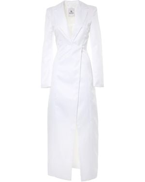 Brenda Agradi Party Blazer Jacket Dress - White