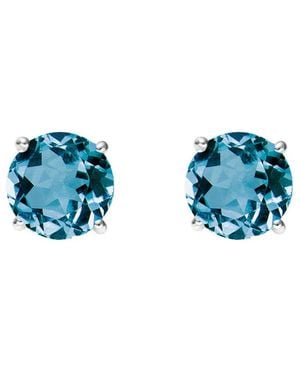 Augustine Jewels Sterling Topaz Stud Earrings - Blue
