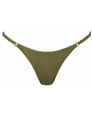 Belletage Swimwear The Tie Strap Bottom - Green