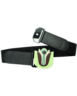 Gissa Bicalho Handmade Acrylic Belt Nimphea - Green