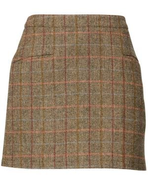 Helen Mcalinden Sienna Herringbone Tweed Skirt - Natural