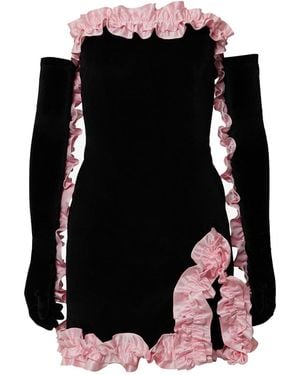Miscreants Mimi Mini Dress & Gloves - Black