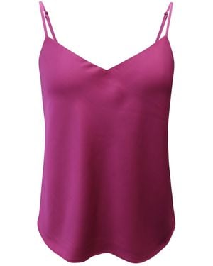 Riviera Soirée Bardot Satin Camisole - Purple