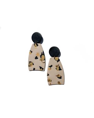 Babaloo Leopard Statement Dangle - Metallic