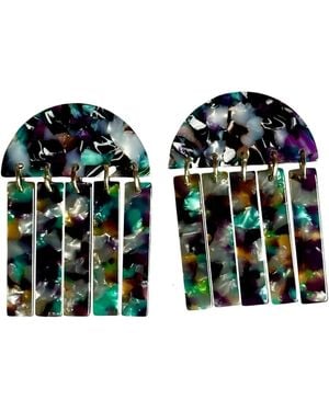 CLOSET REHAB Fringe Earrings - Green