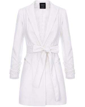 AVENUE No.29 Single Breasted Wool Blazer With - White