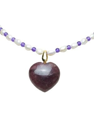 Natalia Petruch Neutrals Lilibeth Choker - Purple