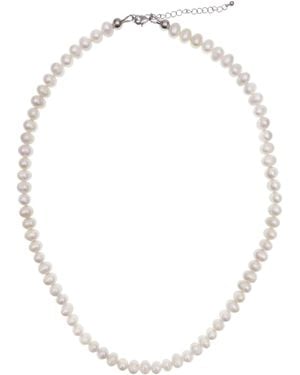 Farra Timeless Freshwater Pearls Necklace - Metallic