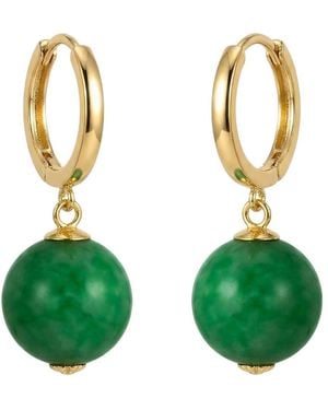 seree Nadene Jade Drop Earrings - Green