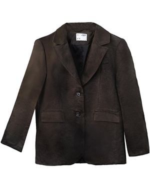 Ats the Label Jett Suede Blazer - Black