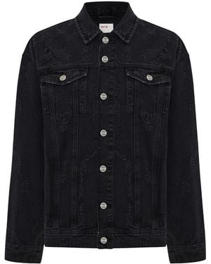 Pcfg Distressed Denim Jacket - Black