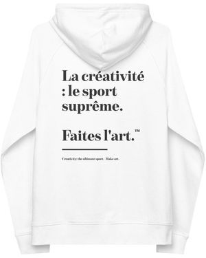 Anchor and Crew Make Art Creative Standard Organic Cotton Hoodie - White
