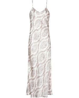 Aguaclara Neutrals Sultana Midi Slip Dress - White