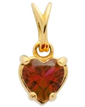 Belinda Jewelz Garnet Heart Charm - White