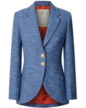 The Extreme Collection Tailored Blazer With Buttons - Blue