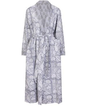 NoLoGo-chic Paisley Reversible Robe Cotton Charcoal - Blue