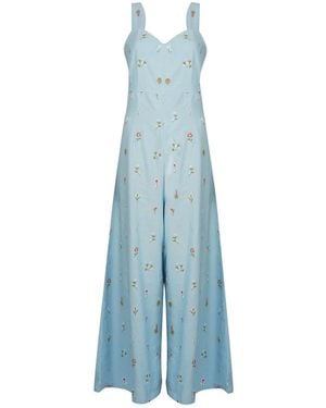 Em & Shi Vintage Oceanarium Jumpsuit - Blue