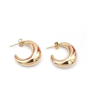 Lala Salama Classic Chubby Hoops - Metallic