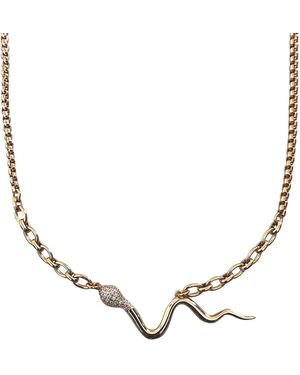 IN CAUDA VENENUM Uraeus Necklace - Brown
