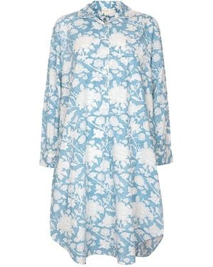 NoLoGo-chic Hand Printed Nightshirt De-Nimes - Blue