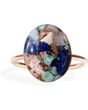Kate Koel Kaleidoscope Gemstone Cocktail Ring - Blue