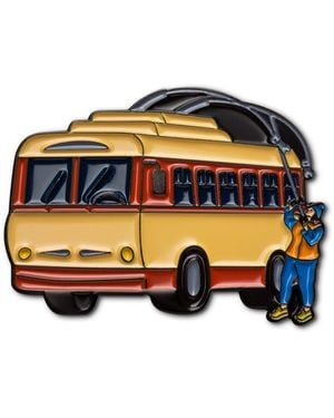 Make Heads Turn Neutrals Enamel Pin Trolleybus Day - Blue