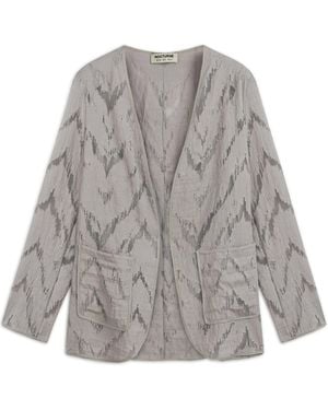 Nocturne Burnt Jacquard Lightweight Jacket - Grey